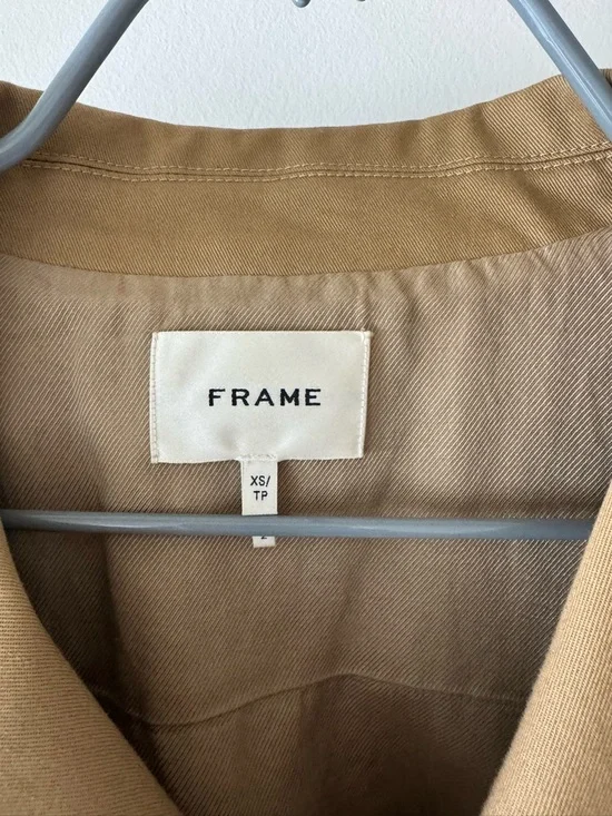 Frame Denim Cropped Utility Jacket - Tan - Picture 4 of 6